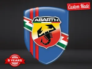Fiat Abarth Autocollants Logo Imprimés Pro Max Résistants Stylés